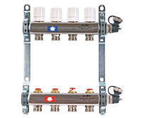 Коллекторная группа из нержавеющей стали с балансировочными и термостатическими вентилями 13 выходов Uni-Fitt