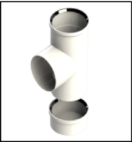 [GROPPALLI] [B0B.017.000071] Тройник D= 200 мм с заглушкой для сбора конденсата для конденсационных котлов {белый}
