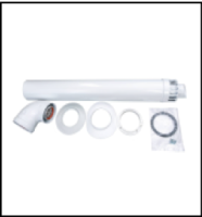 [GROPPALLI] [A03.007.000167] GROPPALLI Комплект коаксиальный Ø 60/100 для конвекционных котлов (Антилёд) Italtherm {белый}