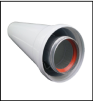 [GROPPALLI] [A03.007.000002] GROPPALLI Удлинение коаксиальное Ø 60/100 (1000мм) В/Н для конвекционных котлов {белый}