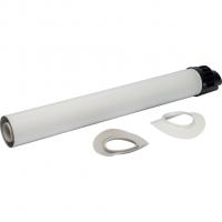 Элемент дымохода Stout конденсац. участок для прохода через стену с манжетами и оголовком 854 мм DN60/100 м/п PP-FE