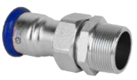 Разъёмное соединение с НР MVI, 18x3/4" (нержавеющая сталь)