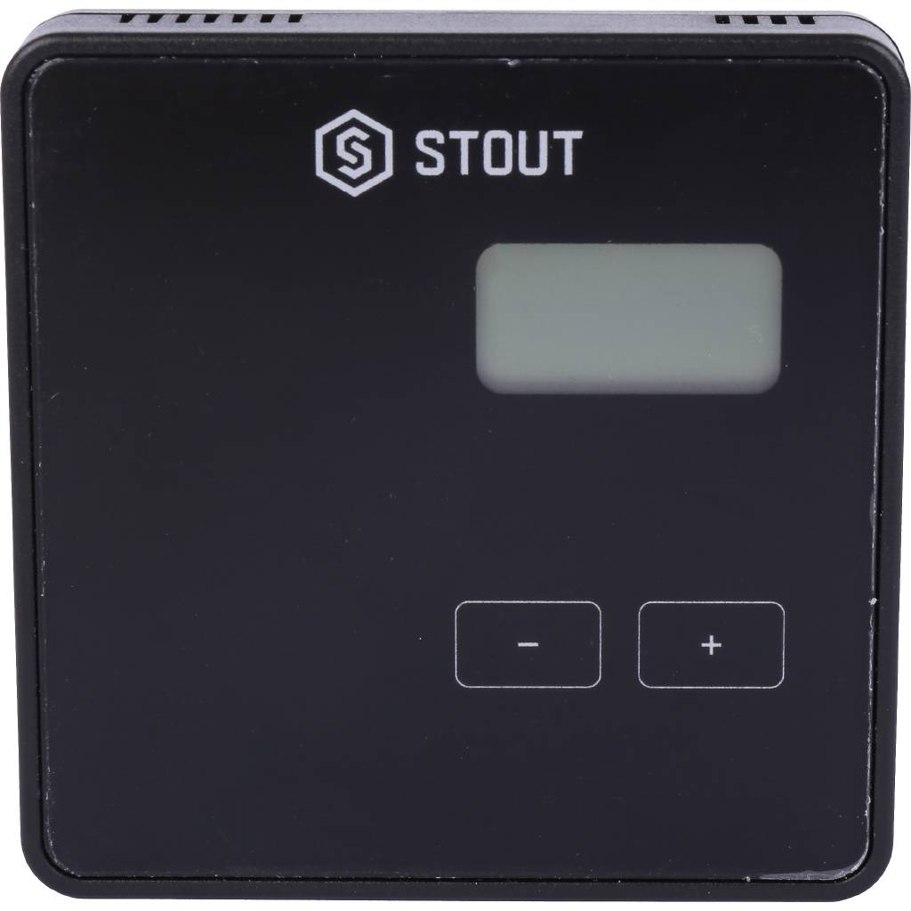 Проводной комнатный регулятор Stout R-10b, черный STE-0101-010002