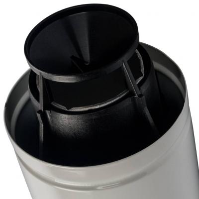 Элемент дымохода Stout DN60/100 конечный участок 830мм дымохода для горизонт. прохода через стену с оголовком из пластика