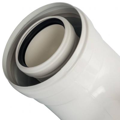 Элемент дымохода Stout конденсац. колено 90°/ адаптер 90° DN60/100 м/п PP-FE (совместим. с Baxi,Viessmann)