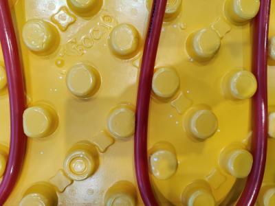 Мат для теплого пола с бобышками FOCA желтый 1000х500х40мм (для 16-20мм трубы)