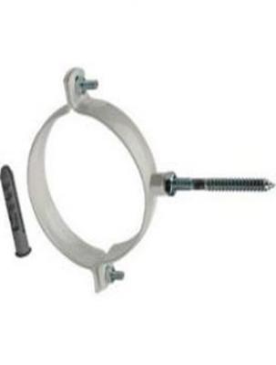 Крепление к стене Rommer D80 белое металлическое ( хомут)