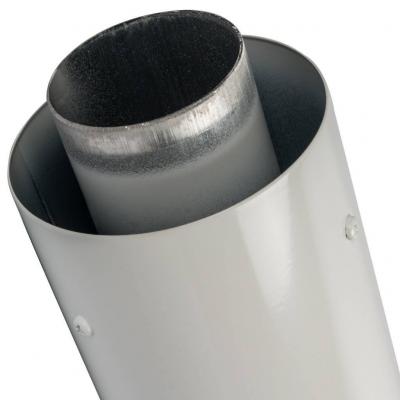 Элемент дымохода Stout DN60/100 фин.уч-ок 1000 мм для горизонт. прохода через стену с антиобмерз.оголовком