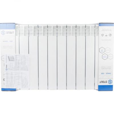 Радиатор биметаллический STOUT Space 500 12 секции боковое подключение SRB-0310-050012