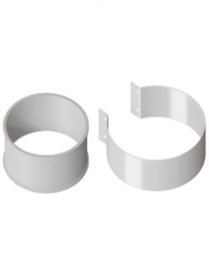 Хомут Rommer комплект D100 (резиновый хомут, хомут стальн. гнутый, саморезы 2 шт.)