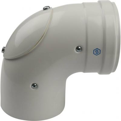 Элемент дымохода Stout конденсац. угол 90° DN60/100 м/п с инспекционным окном PP-FE