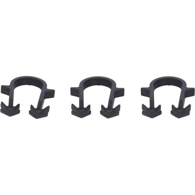 Скоба якорная Stout с двойным креплением для труб д.16-20мм, цвет черный, 50 мм