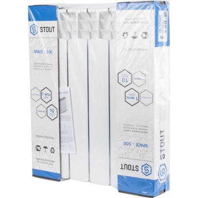 Радиатор биметаллический STOUT Space 500 6 секции боковое подключение SRB-0310-050006