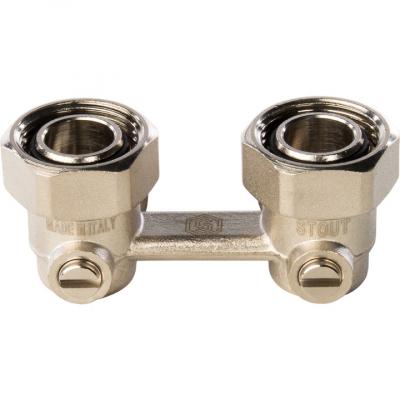 Узел нижнего подключения радиатора для двухтрубной системы STOUT угловой 3/4'' SVH-0004-000020