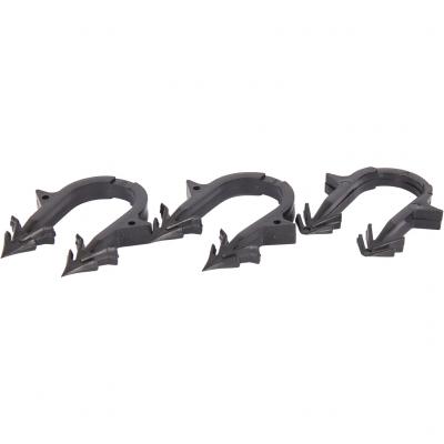 Скоба якорная Stout с двойным креплением для труб д.16-20мм, цвет черный