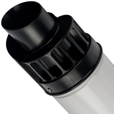 Элемент дымохода Stout конденсац. участок для прохода через стену с манжетами и оголовком 854 мм DN60/100 м/п PP-FE