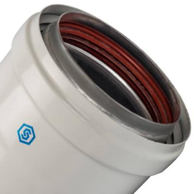 Элемент дымохода Stout DN 80 труба 1000 мм утепленная п/м