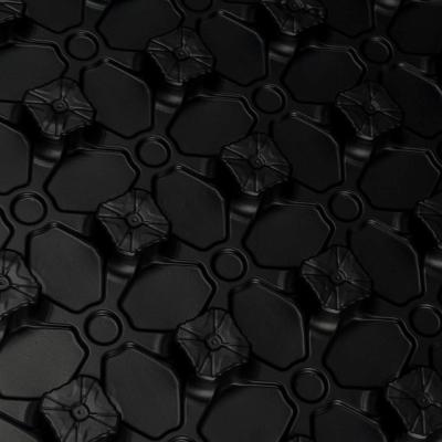 Мат для теплого пола с бобышками черный 1100х800х20