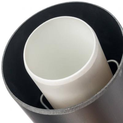 Элемент дымохода Stout конденсац. вертик. замык уч-ок с оголовком DN60/100 м/п PP-PP