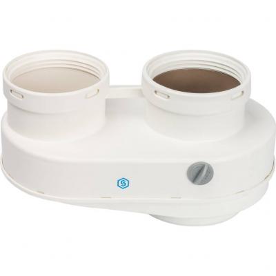 Элемент дымохода Stout DN80/80 адаптер для подкл. разд. труб (совместимый Bosch (фланец ) PP-Ryton