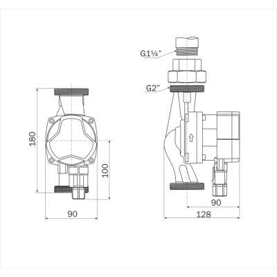 Насос циркуляционный Aquario PRIME-A1-328-180