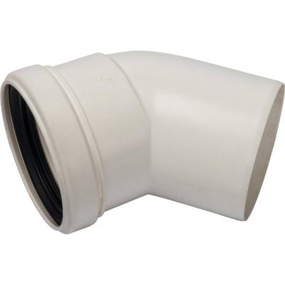 Элемент дымохода Stout конденсац. угол 45° DN80 м/п PP-FE