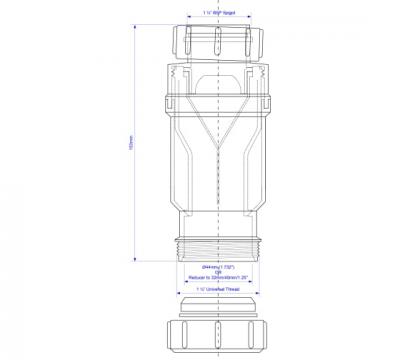 Сифон McALPINE тип сухой гидрозатвор 1 1/2" вн.-50мм MRNRV50