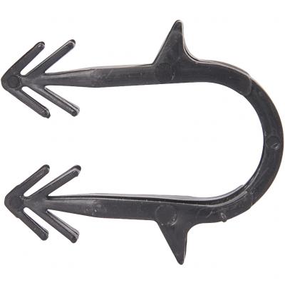 Скоба якорная Stout с двойным креплением для труб д.16-20мм, цвет черный