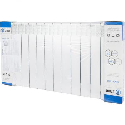 Радиатор биметаллический STOUT Space 500 14 секции боковое подключение SRB-0310-050014