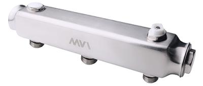 Коллектор из нержавеющей стали MVI, м\ц 100мм, 1"x1/2", 7 выходов