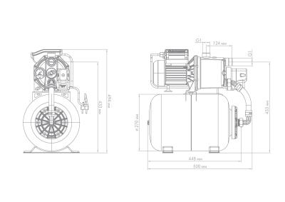 Насос-автомат Джилекс «ДЖАМБО» 60/35 Н-24 (2.0)