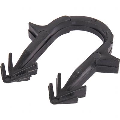 Скоба якорная Stout с двойным креплением для труб д.16-20мм, цвет черный