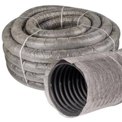 Труба дренажная 63 с перфорацией, в геотекстиле - 50 метров