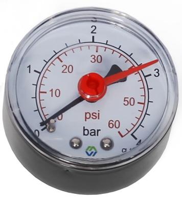 Манометр аксиальный MVI, до 4 бар, D50 мм, подключение G1/4