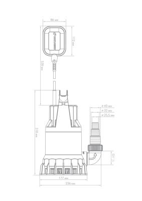 Насос погружной дренажный Джилекс «ДРЕНАЖНИК» 220/12