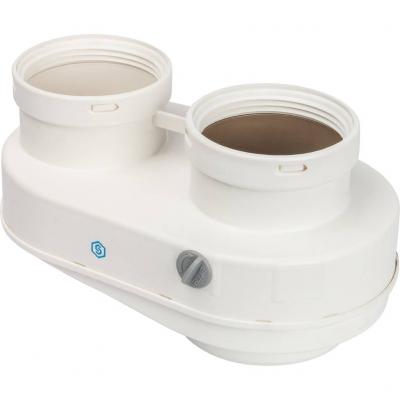 Элемент дымохода Stout DN80/80 адаптер для подкл. разд. труб (совместимый Bosch (фланец ) PP-Ryton