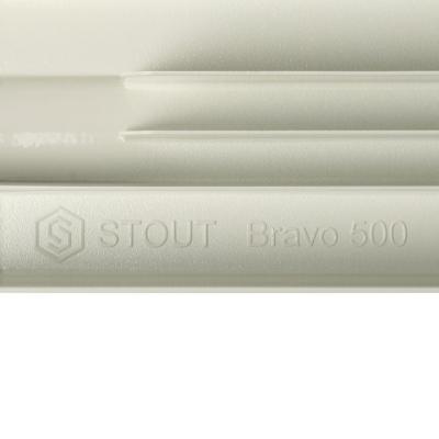 Радиатор алюминиевый STOUT Bravo 500 4 секции боковое подключение SRA-0110-050004
