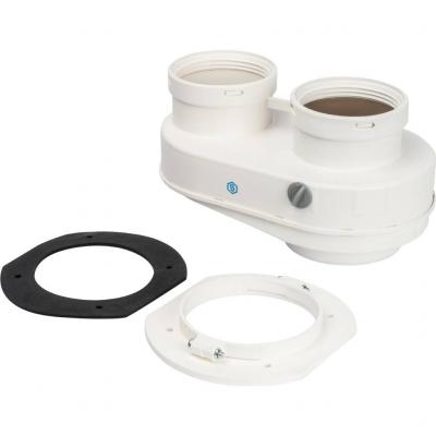 Элемент дымохода Stout DN80/80 адаптер для подкл. разд. труб (совместимый Bosch (фланец ) PP-Ryton