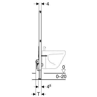Рамная инсталляция Geberit Duofix для биде, 112 см, 111.520.00.1