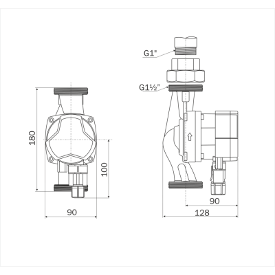 Насос циркуляционный Aquario PRIME-A1-258-180