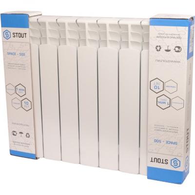 Радиатор биметаллический STOUT Space 500 9 секции боковое подключение SRB-0310-050009