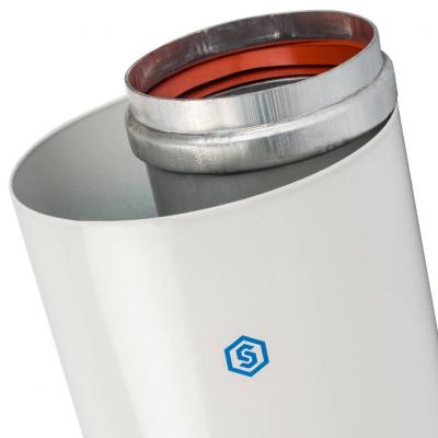 Элемент дымохода Stout DN60/100 труба коаксиальная 1000 мм п/м, уплотнения и хомут в комплекте