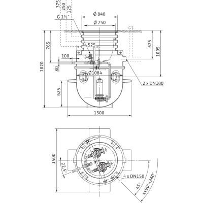 Напорная установка отвода сточной воды Wilo DrainLift WS 1100D/MTS 40/MTC