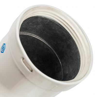 Элемент дымохода Stout отвод 90° DN80 с инспекционным патрубком