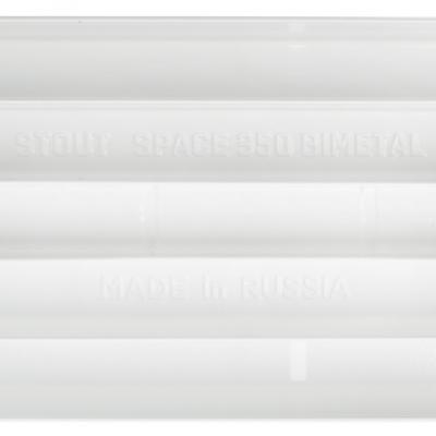 Радиатор биметаллический STOUT Space 350 4 секции боковое подключение