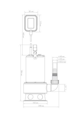 Насос погружной фекальный  Джилекс «ФЕКАЛЬНИК» 260/10 Н