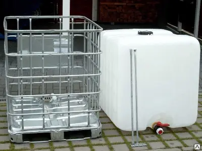 Еврокуб 1000 л, б/у, мытый (поддон металл)