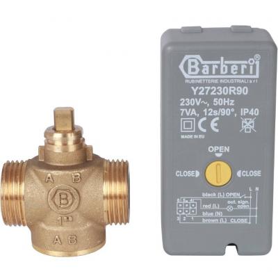 Компактный 2-Ходовой зональный клапан, сервопривод 230V, с кабелем 1м., НР 1" Stout SVM-0070-200125