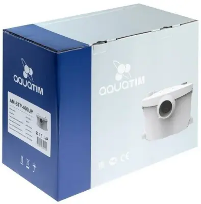 Канализационный насос AquaTIM с измельчителем, 120 л/мин, 8м подъем, AM-STP-400UP
