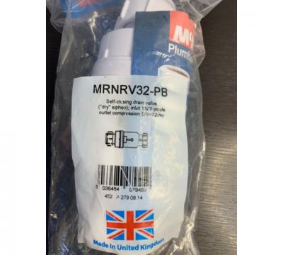Сифон McALPINE тип сухой гидрозатвор 1 1/4" вн.-32мм (пакет) MRNRV32-PB